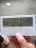 禾娘时钟闹钟ins少女心学生用床头宿舍简约天气预报夜里可发光 豪华白色透明款 实拍图