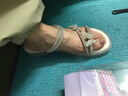 ZHR凉鞋女露趾软底通勤女鞋夏季仙女风水钻鞋子女 EH169 米色  39  实拍图