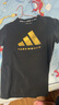 阿迪达斯（adidas）2025新款短袖儿童T恤夏季户外运动休闲百搭短袖 黑+金  158 实拍图