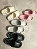 洁丽雅买一送一踩屎感拖鞋女夏季室内家居情侣浴室洗澡防滑防臭凉拖鞋男 白色+黑色 38-39 女+男44-45 实拍图