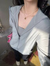 觅橘MIEJUA防晒衣落肩款防晒衣原纱型防晒服冰丝外套新款防紫外线CZB 落肩款-远山灰 XF码180cm160斤以下 实拍图