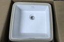 箭牌方形台下盆洗脸盆洗手盆家用陶瓷盆单盆卫生间嵌入式面盆阳台台盆 20寸平底方盆51*35cm送箭牌下水器 实拍图