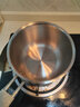 龙兴宝富无涂层316不锈钢陶瓷小奶锅宝宝辅食锅婴儿煎煮一体汤锅煮面热奶 内316外陶瓷釉奶锅+蒸格 18cm 2L 实拍图