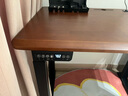 木藝生高端实木电动升降桌书桌电脑桌台式电竞办公桌子四立柱升降工作台 隐藏插排3cm胡桃色-4立柱双电机 100*60【免费送装】 实拍图