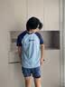 特步青少年泳衣男2026新款初中生男孩大童男士游泳衣泳裤泳镜套装装备 62413蓝色套装（泳衣+泳裤） 160 （XL高160-170  重110-130） 实拍图