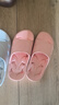 BAIHOU白猴浴室洗澡侧漏水防滑按摩情侣居家用凉拖鞋儿童 浅蓝33-34 实拍图