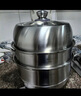 美厨（maxcook）蒸锅全304不锈钢34cm三层蒸锅感温复底汤锅 燃气电磁炉通用MCZ767 实拍图