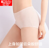 红豆（hongdou）内裤女抑菌高腰收腹女士内裤棉氨条纹三角裤4条装 组合一165 实拍图