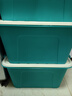 茶花（CHAHUA）茶花塑料收纳箱衣物整理箱35L58L68L多规格玩具整理箱储物 【绿色】 【58升*2个装】59.5*47.5*32.5cm 实拍图