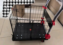 顺和（shunhe）围栏车折叠推车平板车拉货小推车搬运车厂房物流运输摆摊手拉车 围栏款加强黑色车板 90*60配5寸TPR轮 实拍图