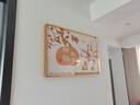 墨派餐厅装饰画现代简约饭厅横幅挂画轻奢饭厅背景墙厨房壁画免打孔 柿柿如意 60*40cm【晶瓷】 实拍图