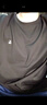 杰克·琼斯（JACK&JONES）25年男装T恤男夏季T恤舒适男士短袖凉感多色上衣纯色水洗不易走形 E40黑色 3XL 实拍图