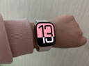 Apple/苹果 Watch Series 10 智能手表GPS款46毫米玫瑰金色铝金属表壳淡桃粉色运动型表带S/M MX293CH/B 实拍图