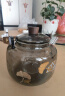 全度（Quandu)提梁蒸煮一体茶壶黑茶白茶壶耐高温明火加厚玻璃茶壶 银杏叶祥云提梁壶烟灰色 1000ml 实拍图