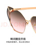 帕森（PARZIN）太阳镜女 时尚渐变色镂空镜框浅色眼镜 防晒开车驾驶墨镜 PZ8303 实拍图