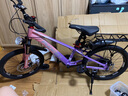 凤凰山地自行车男女变速山地车碟刹青少年儿童自行车学生单车 星际 粉紫【铝架】7速+后座车灯+辐条 20寸【适合125-160cm】 实拍图