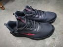 鸿星尔克男鞋运动鞋2025秋冬新款红星网面透气男士休闲网鞋旅游跑步鞋子男 【网面】正黑 44 （现货速发） 实拍图