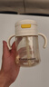 皇宠儿童牛奶杯一岁以上学饮水杯弹盖吸管杯直饮奶瓶330ml+背带 实拍图