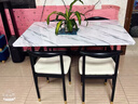 普优斯家用餐桌简易经济小户型出租房桌子长方形简约商用饭桌餐桌椅组合 仿白石纹 长100宽60高75单桌 实拍图