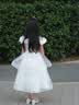 安妮优儿儿童礼服轻奢高端女童主持人生日公主裙花童钢琴演出服 白色  150 实拍图