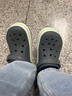 crocs卡骆驰洞洞鞋贝雅卡骆班轻便耐磨一脚蹬休闲鞋|205089 石板灰/青柠绿-0GX 44 (280mm) 实拍图