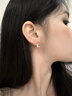 KRISTEN JUDI不对称耳环女银气质新款耳钉简约轻奢高级感时尚字母耳饰生日礼物 玫瑰金色闺蜜送女友老婆生日礼物 实拍图