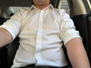 京东京造【奢华200支】衬衫男白衬衫长袖衬衣外套高端父亲节礼物 白色40 实拍图