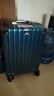 欧遥高颜值铝框行李箱可坐人男女学生潮流大容量拉杆箱加厚密码旅行箱 海蓝色【铆钉加固铝合金款】 20英寸 【飞机免托运，登机箱】 实拍图