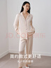 金三塔商场同款真丝睡衣女两件套100%桑蚕丝宽松情侣丝绸睡衣套情人礼物 金粉色（重磅19姆米） XL 实拍图