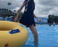 梵迪拉（F.DYRAA）泳衣女夏遮肚连体游泳馆海边显瘦游泳三件套11015藏蓝裙式连体XL 实拍图