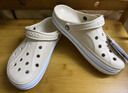 卡骆驰crocs洞洞鞋贝雅卡骆班轻便耐磨一脚蹬休闲鞋|205089 冬日白/彩色-1LI 39 (240mm) 实拍图