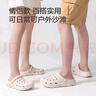 京东京造【抗菌洞洞鞋】凉鞋情侣户外休闲沙滩两穿eva凉拖鞋女米粉39-40 实拍图