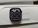 Apple/苹果 Watch Series 10 智能手表GPS款46毫米亮黑色铝金属表壳黑色运动型表带M/L MX273CH/B 实拍图