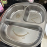 京东京造 儿童碗饭碗 304不锈钢宝宝辅食盘汤碗小学生餐具三格托盘600ml 实拍图