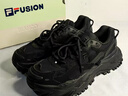FILA FUSION斐乐潮牌男鞋BIANCO厚底潮鞋2025新款硬糖鞋老爹鞋 车漆黑/黑-SB 42 实拍图