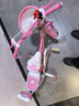 永久儿童自行车高碳钢车架带辅助轮2-6-10岁女童单车女孩公主款脚踏车 【白胎】公主粉+后座款 12寸【适合身高80-95cm】 实拍图