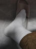 子墨棉品4双装男士袜子纯色抗菌防臭中筒长袜加厚毛巾底运动袜黑白色男生 2白长+2黑长 均码 （常规薄款） 实拍图
