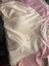 100%纯棉睡衣上衣女带胸垫睡衣夏季短袖薄大码t恤休闲外穿家居服 粉色袖 L （95-115斤） 实拍图