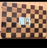 炊大皇家用切菜板砧板乌檀木橡胶木主厨榫卯棋盘格菜板小号34*22*2.5cm 实拍图