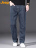吉普（JEEP）牛仔裤男秋冬季直筒宽松休闲裤子男士商务百搭男裤 蓝灰 32 实拍图