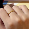 周六福（ZLF）  黄金戒指女款硬金三生三世足金素圈指环 定价单个 光面11号-0.85g 实拍图