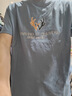 啄木鸟【3件】纯棉短袖t恤男士装2024新款印花半袖体恤宽松青年上衣服 鹿头雾霾蓝+Rea铁灰+彩色长条黑 XL 实拍图