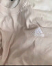adidas情侣休闲纯棉上衣圆领短袖T恤男女夏季阿迪达斯官方轻运动 粉色 L 实拍图