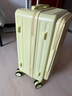双星（doublestar）高颜值侧开盖行李箱大容量箱女男学生多功能拉杆箱登机密码皮箱子 柠檬黄【可坐人丨带杯架】小清新 22英寸  -短途旅行 实拍图