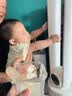 贝瑞加（Babyprints）婴儿衣服2件装新生儿连体衣短袖宝宝哈衣纯棉薄款爬服 白黄80 实拍图