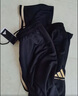 阿迪达斯 （adidas）运动裤男春季宽松透气直筒裤跑步运动防风休闲裤 黑金  L  实拍图