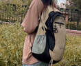 骆驼（CAMEL）户外双肩包大容量多功能防水专业徒步旅行登山包 A1W3AZ104A 卡其 实拍图