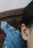 BJYLS999足银耳钉男养耳洞耳针女防堵纯银耳棒耳骨钉简约单只男士耳饰 圆片3mm银色S999耳钉-单只 实拍图