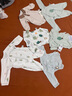 童泰婴儿连体衣新生儿衣服四季0-6月初生宝宝哈衣爬服纯棉内衣2件装 绿色小树（四季款） 59cm (建议1-3个月身高55-60cm) 实拍图