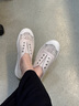 斯凯奇（Skechers）女平底鞋夏季网面蕾丝透气鞋子女士时尚低帮113821 乳白色/OFWT 36 【正码正拍】 实拍图